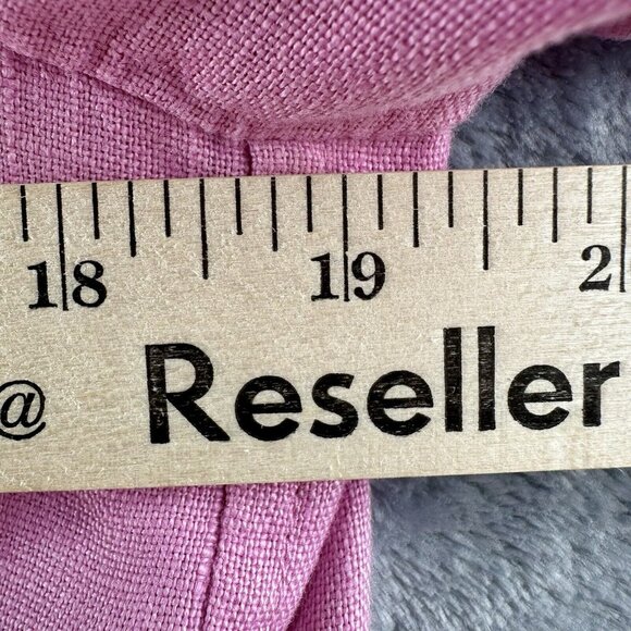 Chaps 100% Linen Blazer Jacket Women’s Size Petite Large Pink - Picture 4 of 16